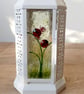 Fused Glass Bug Lantern - Orange & Red - Image 3