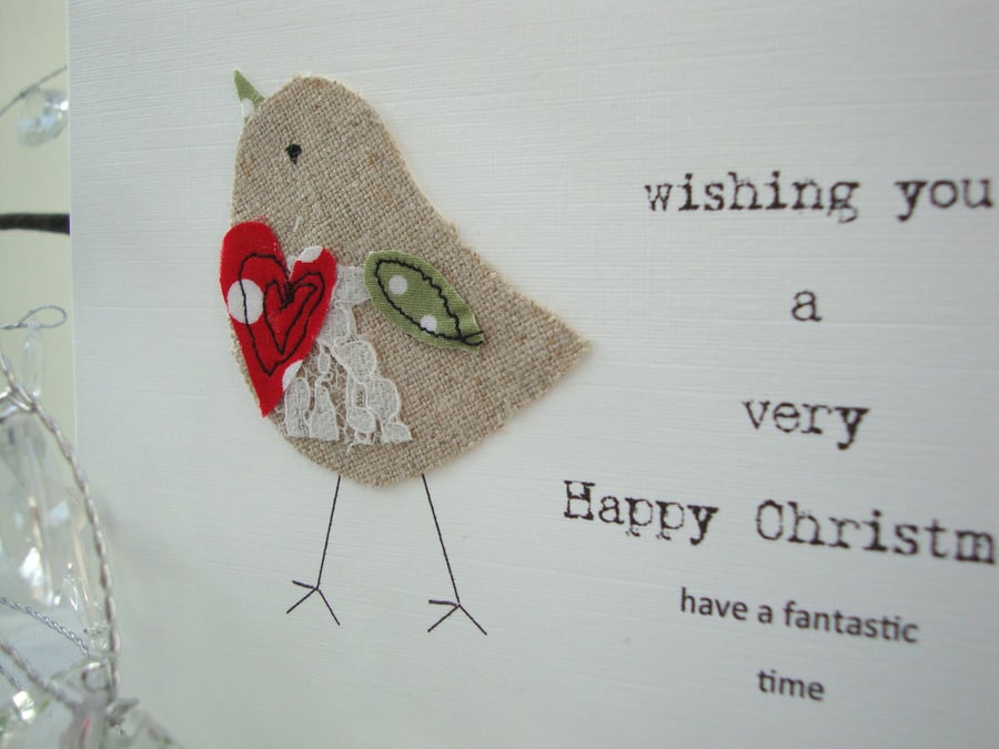 robin christmas card