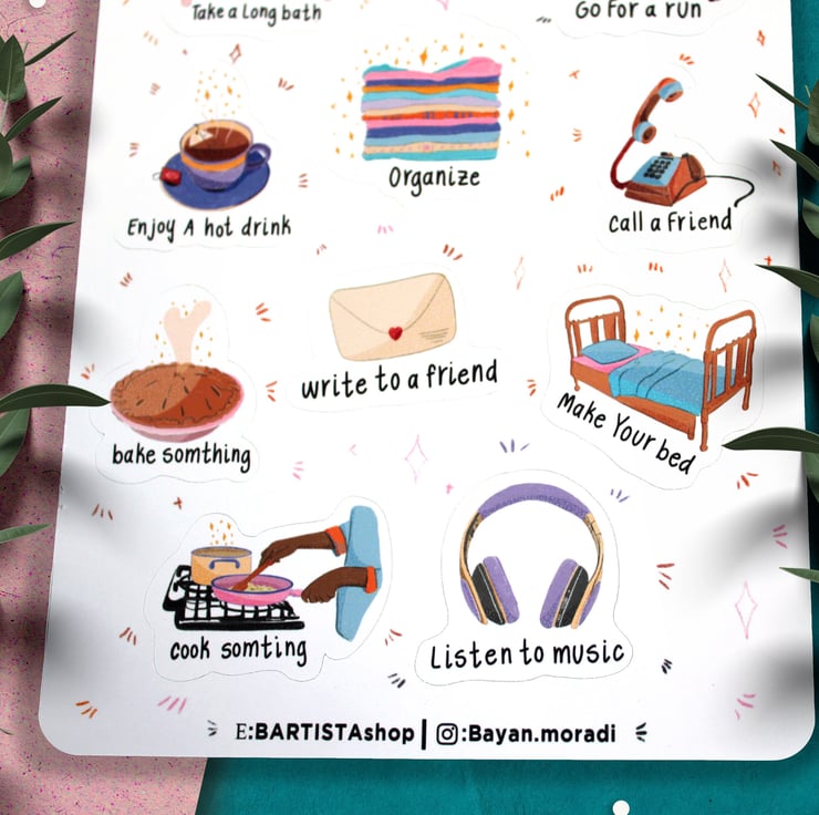 Self care sticker sheet , Planner stickers , bu... - Folksy