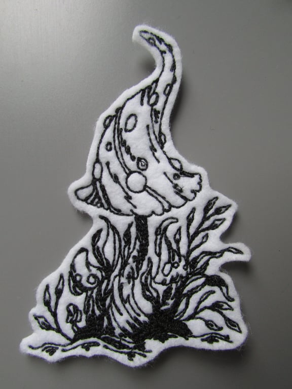 Toadstool Fungi Mushroom Embroidered Sew on Applique Patch