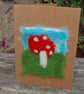 Birthday card Mushroom  -  Needle felt wool  - Toadstools - Image 2