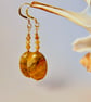 Crazy Lace Agate Earrings, Faceted Quartz - Handmade Gift, Birthday, Anniversary - Image 1