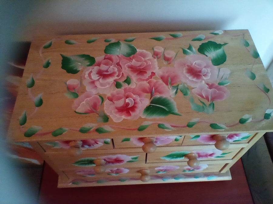 Jewellery box hand painted