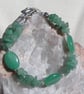 Green Aventurine Gemstone Beaded Chakra Bracelet "Cool Mint" - Image 3