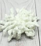 Hand knitted chrysanthemum brooch pin - white - Image 3