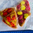 Needle felted four slice pizza pack