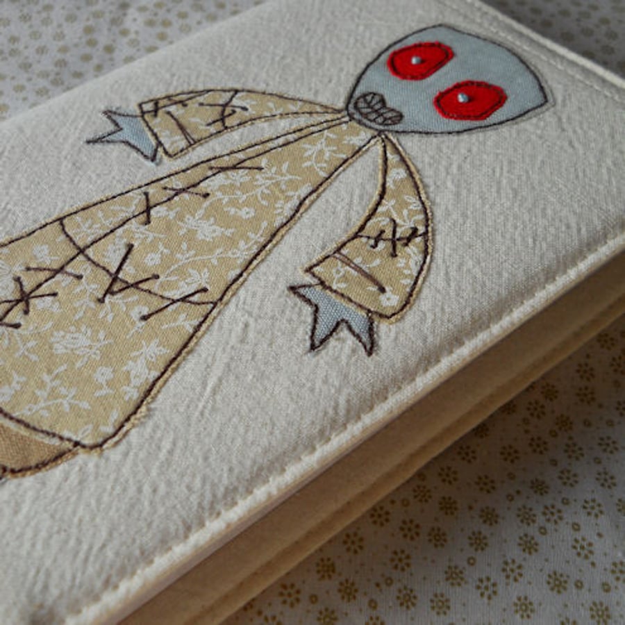 embroidered zombie notebook - A6 size