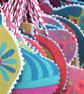 Fabric Christmas Baubles - pack of 5 - Image 6