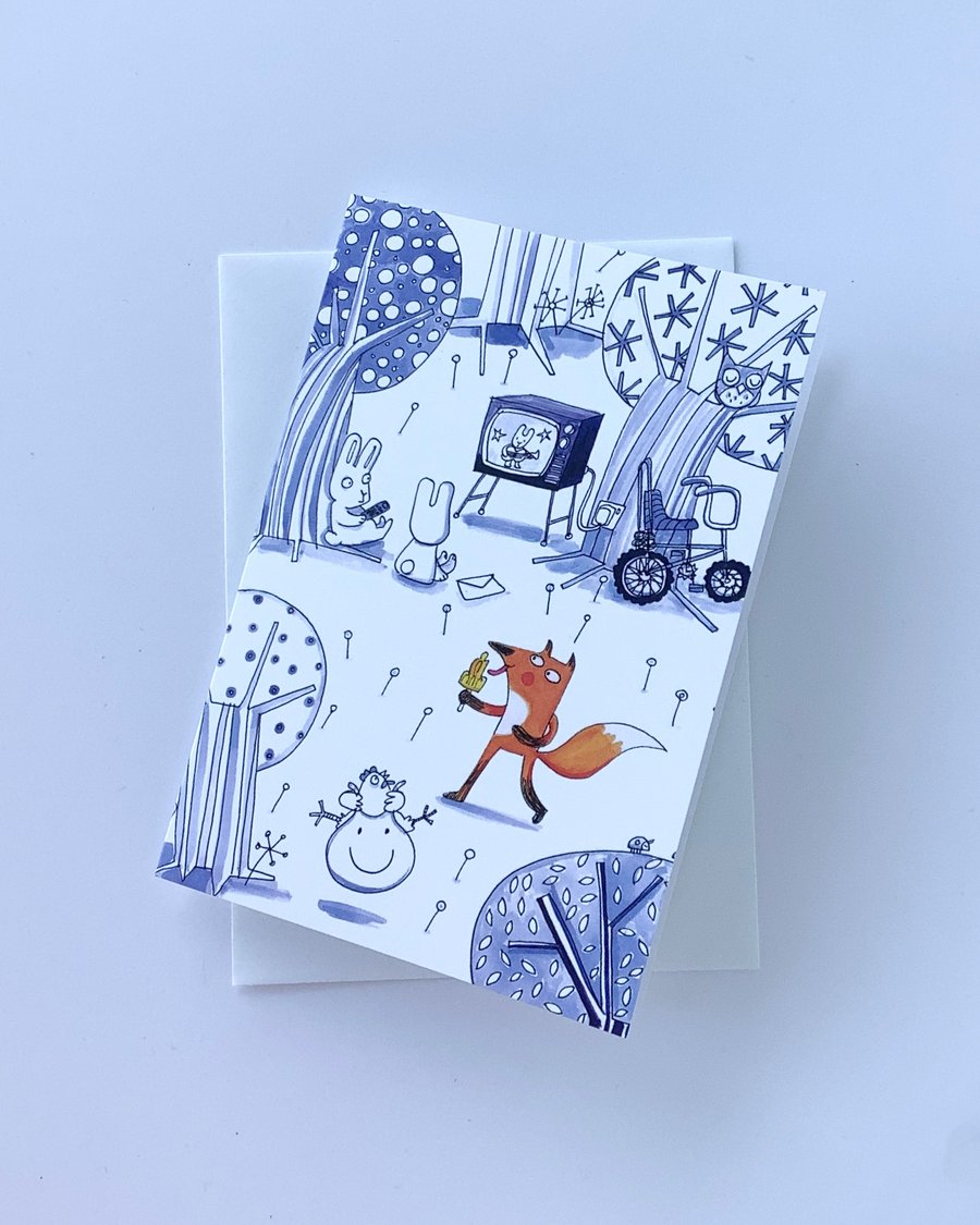 Fox in the Woods card by Jo Brown