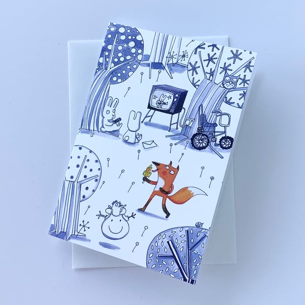 Fox in the Woods card by Jo Brown