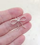 Sterling Silver Bow Necklace - Handcrafted Flat Wire Pendant - Image 4