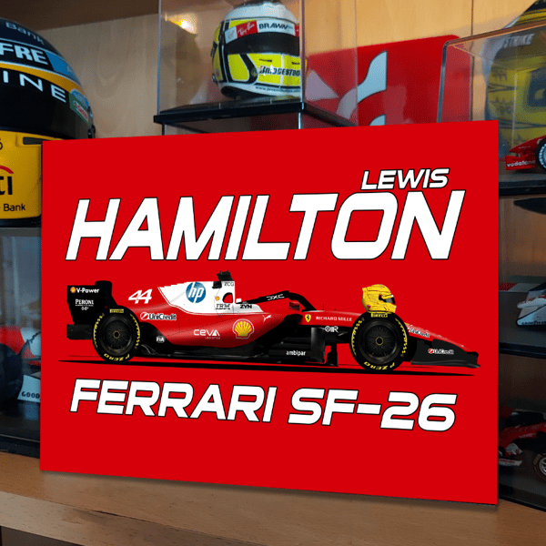Lewis Hamilton 2026 SF26 F1 Metal Sign F1 Gift