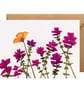 Any Occasion Pressed Flower Print Greeting Card - Salvia