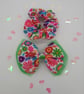 Flower power clip on hair bow and scrunchie set.   - Image 1