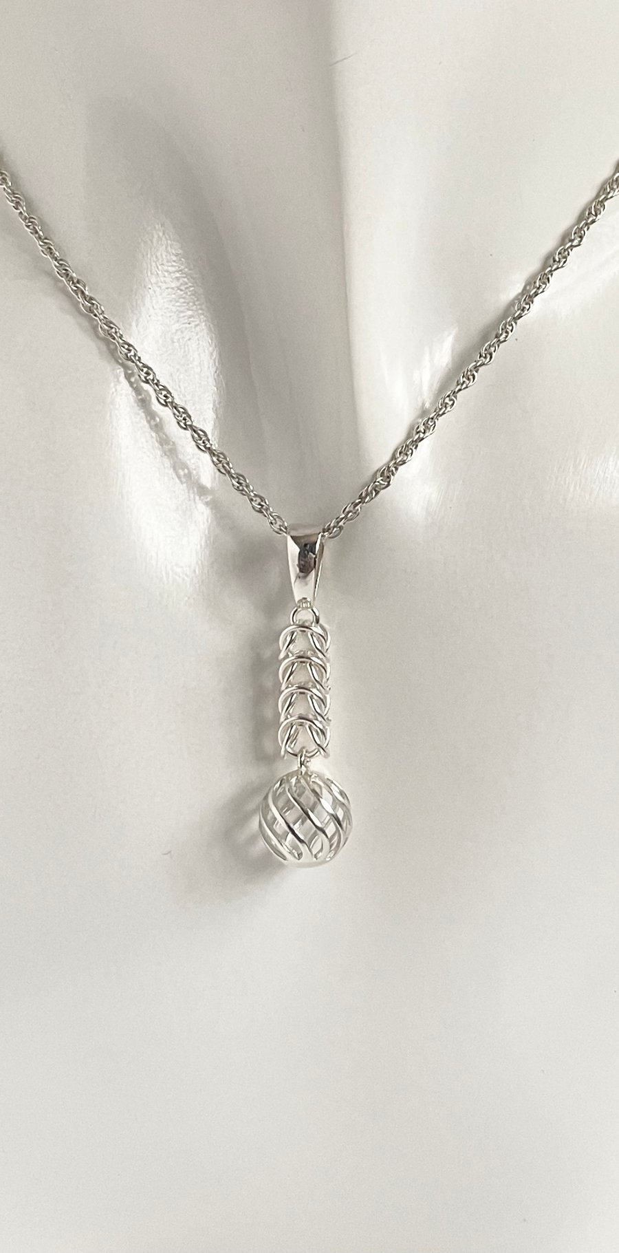 Sterling Silver Chainmaille Pendant