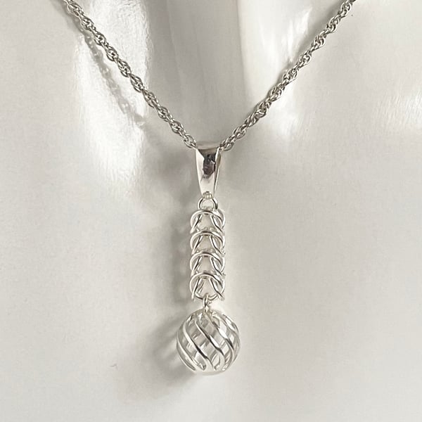 Sterling Silver Chainmaille Pendant