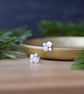 Sterling Silver Pebble Stud Earrings - Handmade Jewellery - Image 6