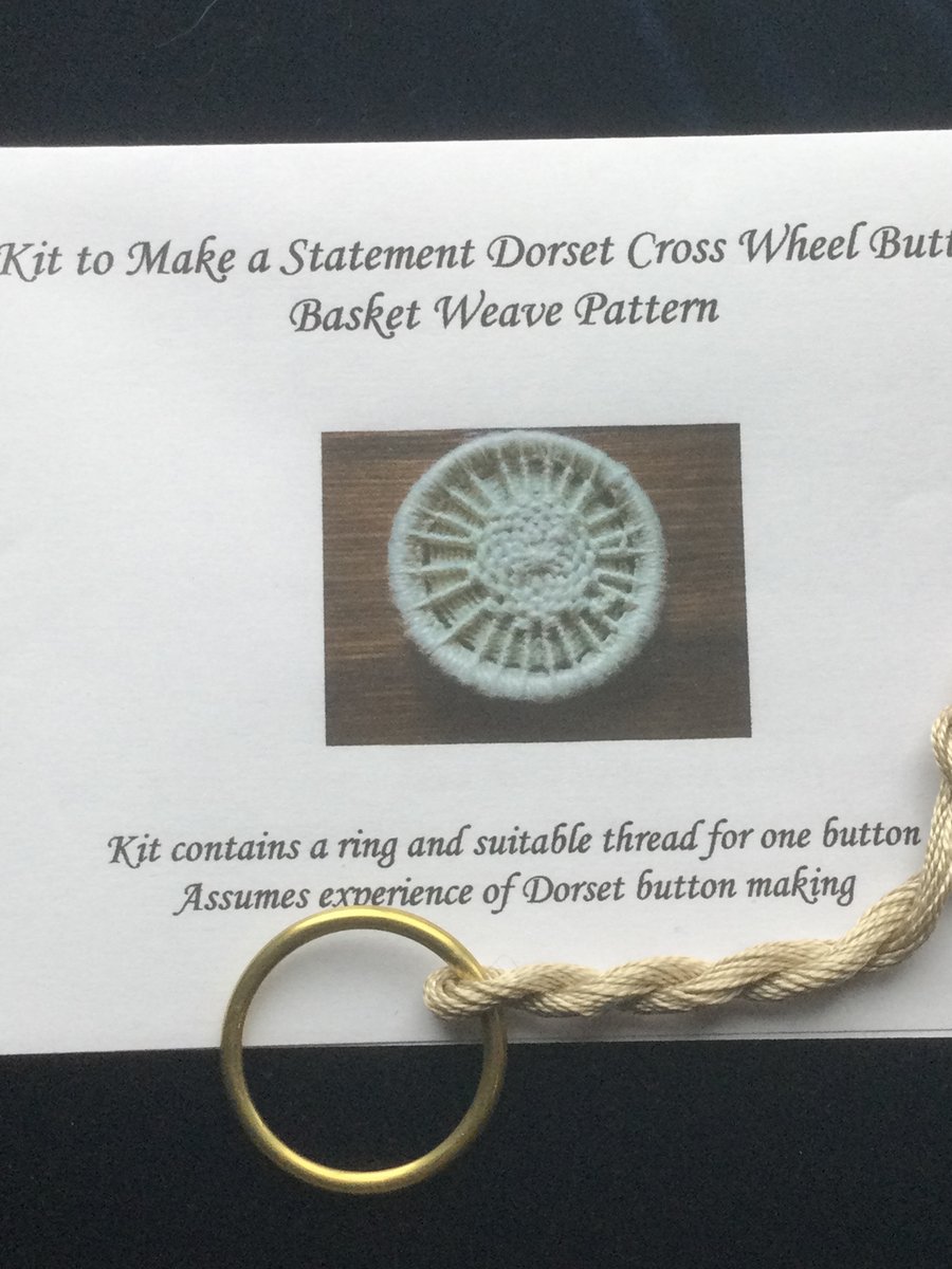 Kit to Make a Statement Dorset Button, Basket Weave Design, Stone