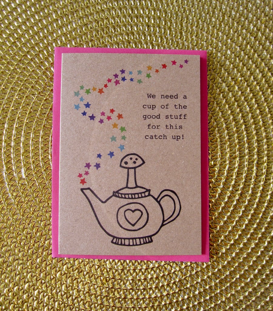 Cup of the good stuff - mini greetings card