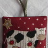 Lavender filled Cow Christmas Decoration