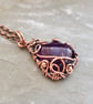 Amethyst and Copper Gothic Necklace - Image 4