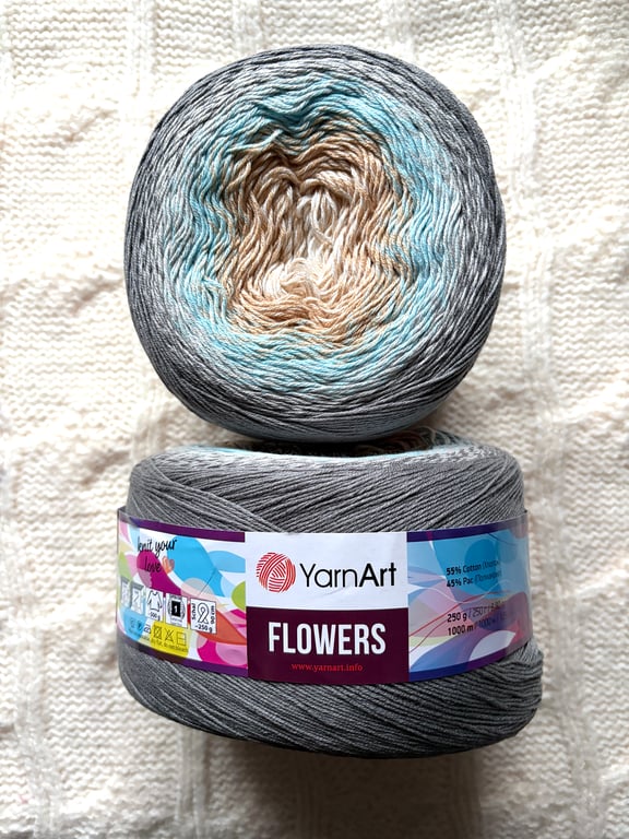 1 cake x 250g YarnArt Flowers Yarn Cake - Colour 268 : Cotton Blend