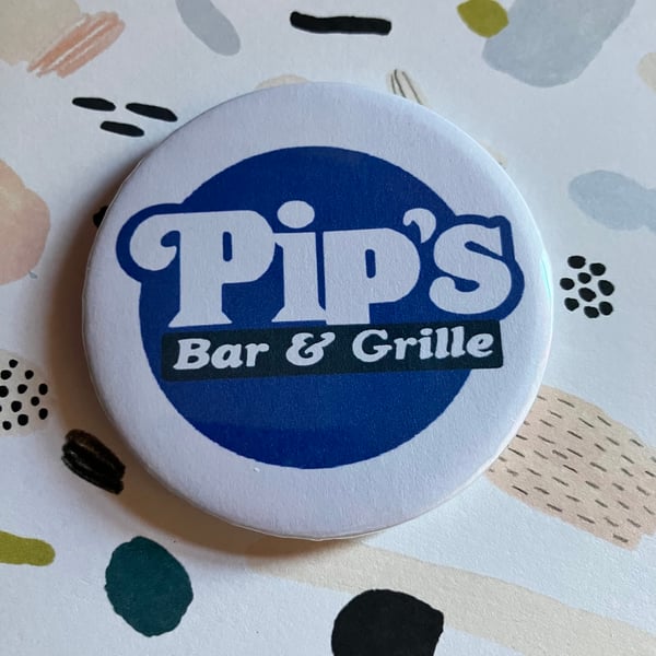 Severance themed Pin badge - Pip's Grill logo