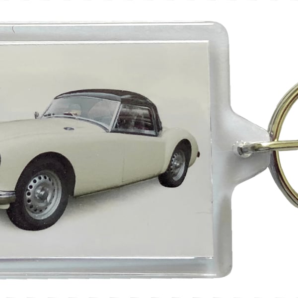 MGA 1600 1959 - Keyring with 50x35mm Insert - Car Enthusiast