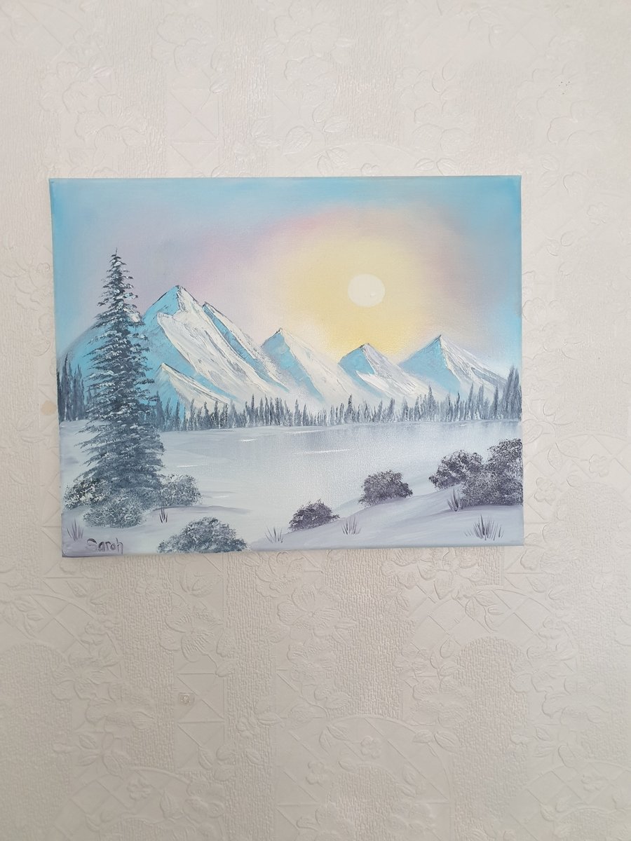 winter frost original oil painting 