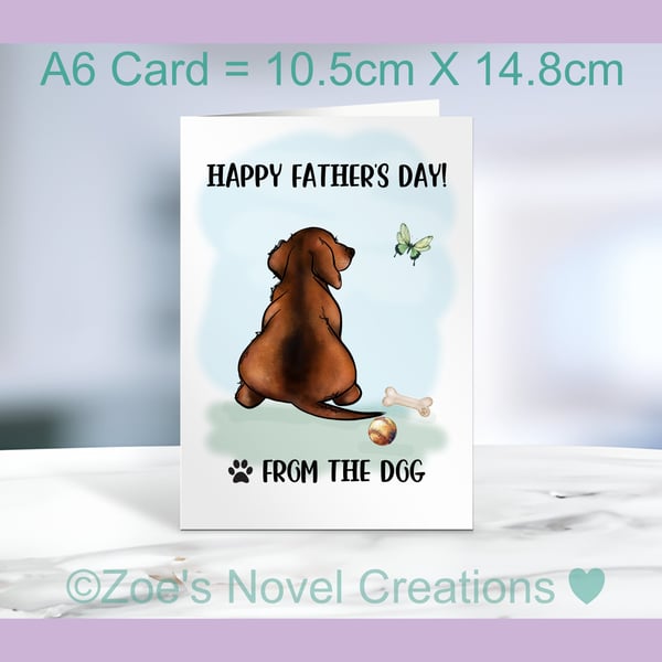 Father's Day Card from the Dog A6 10.5cm x 14.8cm