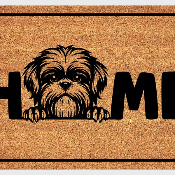 Shih Tzu Home Door Mat No.2 - Shih Tzu Dog Welcome Mat - 3 Sizes