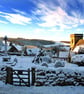 Snowshill Village Winter Landscape Cotswolds Photograph Print