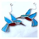 Kingfisher Suncatcher Stained Glass British Bird Handmade 