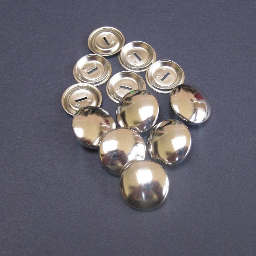 10 Cover Button Blanks Size 17 11mm