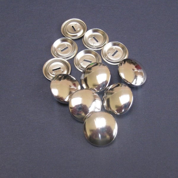 10 Cover Button Blanks Size 17 11mm