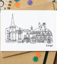Bangor Northern Ireland Skyline Greetings Card - Image 1
