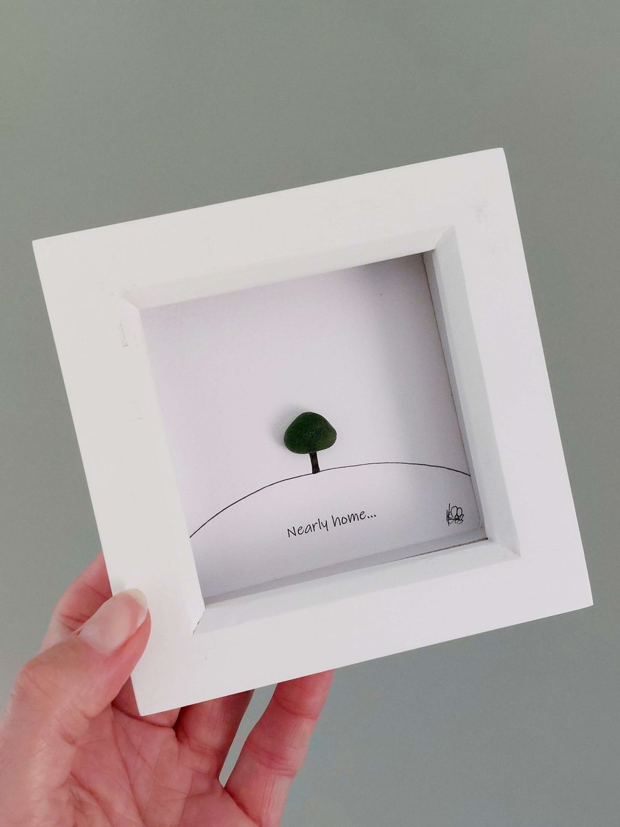 Sea Glass Nearly Home Tree Picture - Whittington Tump, Worcestershire Gift