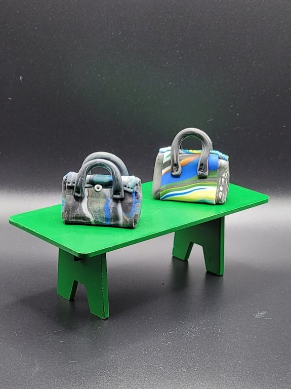 Polymer clay handbag 112 scale miniature novelty gift