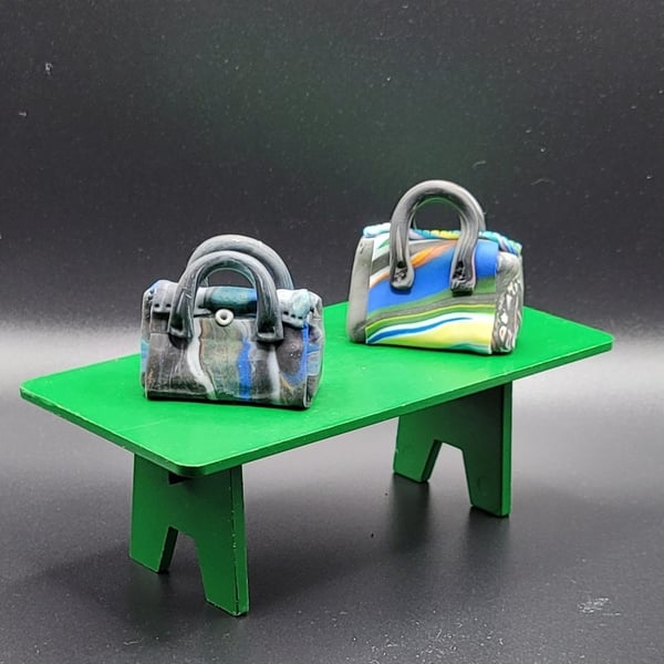 Polymer clay handbag 112 scale miniature novelty gift
