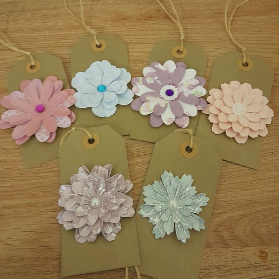 ASSORTED HANDMADE GIFT TAGS.