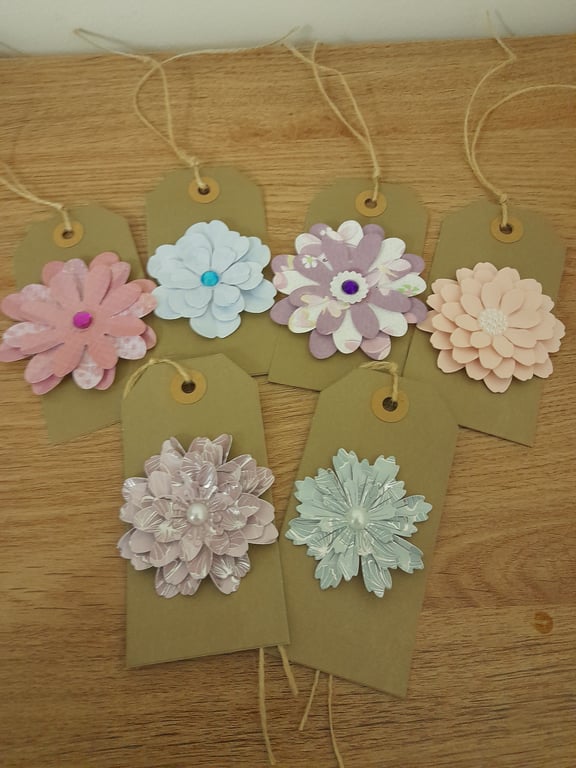 ASSORTED HANDMADE GIFT TAGS.