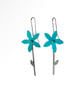 Turquoise Wildflowers on Recycled Sterling Silver Stems - Image 2