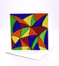 Abstract multi coloured greeting card, multi purpose - Image 2