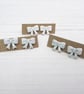 White Glitter bow earrings, stud or huggie hoops - Image 1
