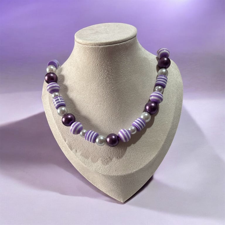 An attractive handmade necklace. 