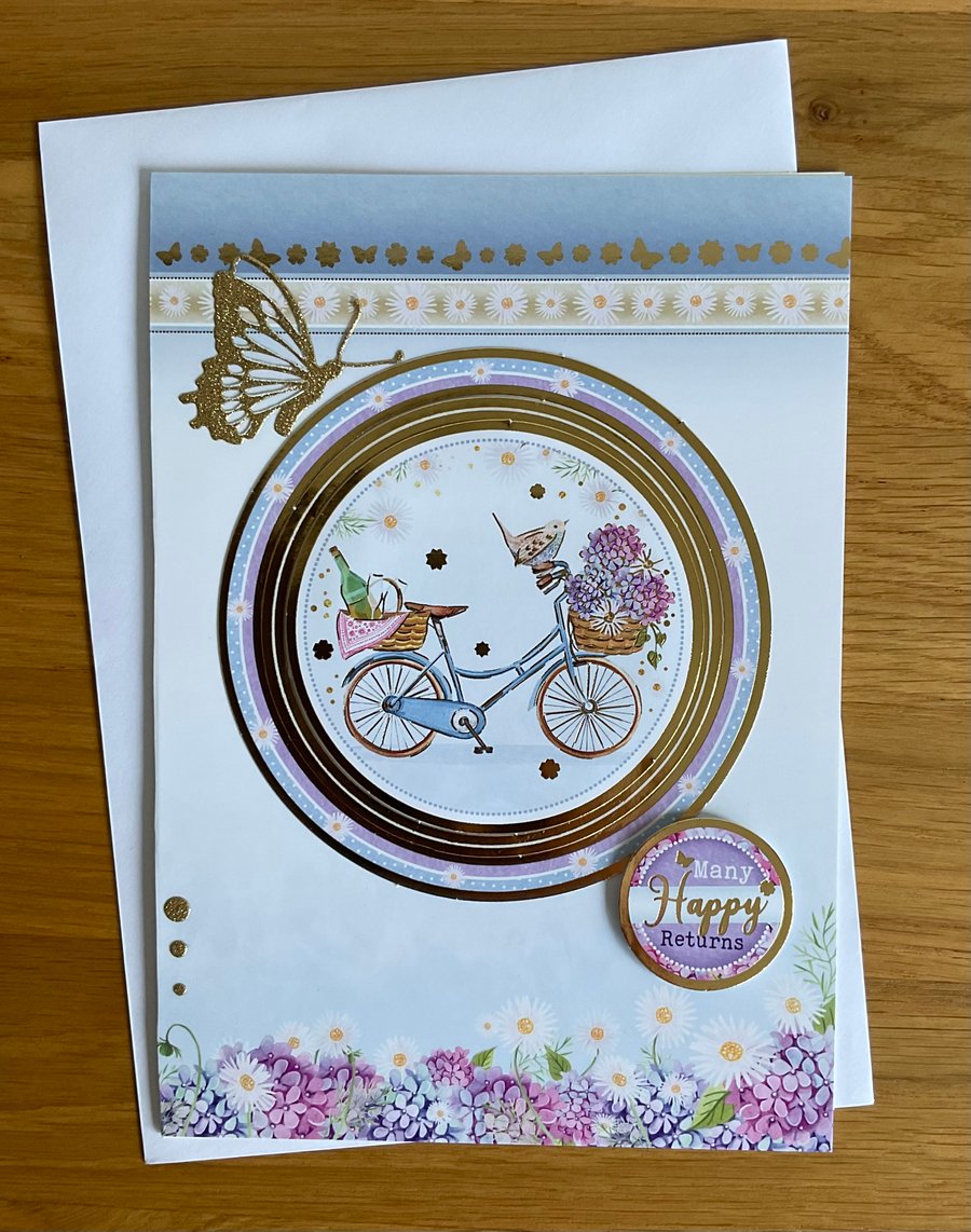 Card. A unique handmade birthday card.