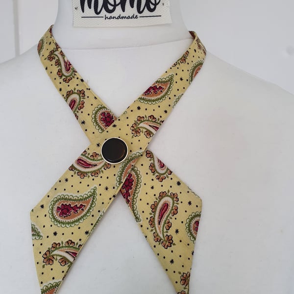 yellow mellow - vintage upcycled crossover tie
