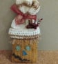 Handmade crochet scarecrow pumpkin autumn decoration