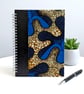 Blue & Gold Abstract Pattern A5 Notebook Journal