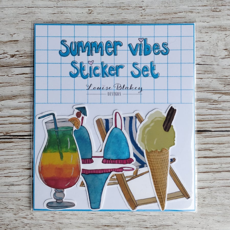 Summer Vibes Sticker Set